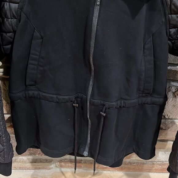 Zella Lilac Black Zip Up Quilted Puffer Hoodie Jacket - Picture 3 of 9
